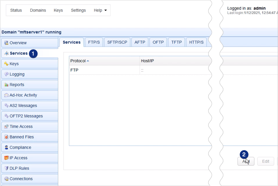 set up http file transfer services